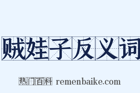 贼娃子反义词是什么意思的图片
